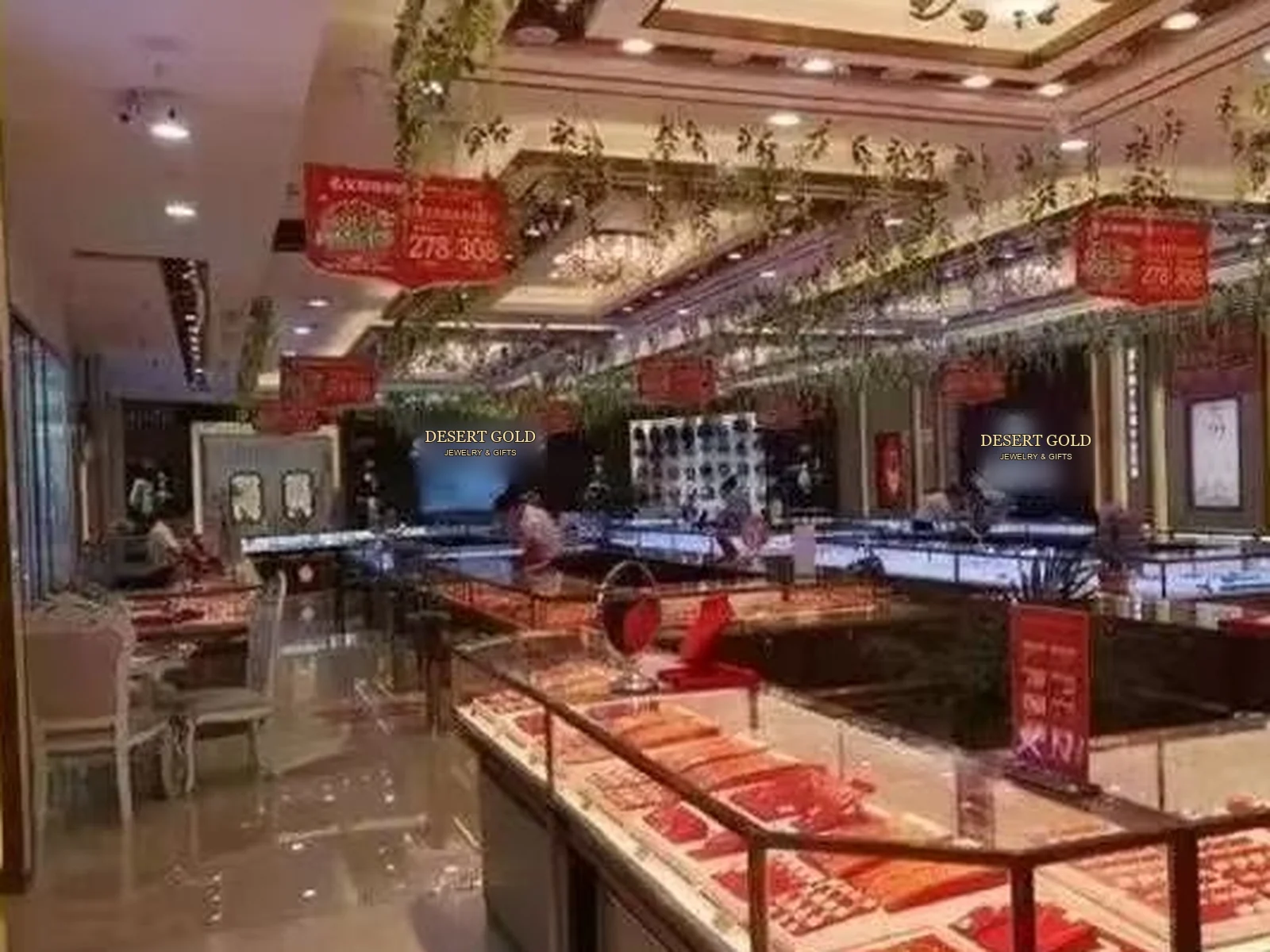 An in-store jewelry display environment